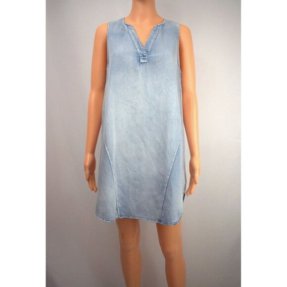 Unbranded Dresses & Skirts - Vintage Chambray Tunic Dress Womens M Athleisure Gorpcore Granola Girl Lagenlook